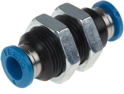 Produktbild Festo Push-in Bulkhead Connector, 6mm (Rohrverschraubung)