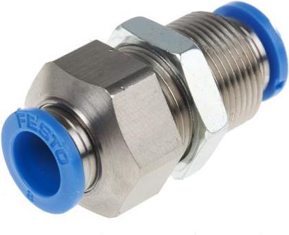 Produktbild Festo Push-in Bulkhead Connector, Collar, 8mm (Rohrverschraubung)