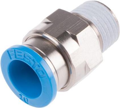 Produktbild Festo Male Connector, R1/4 to 10mm Tube (Rohrverschraubung)