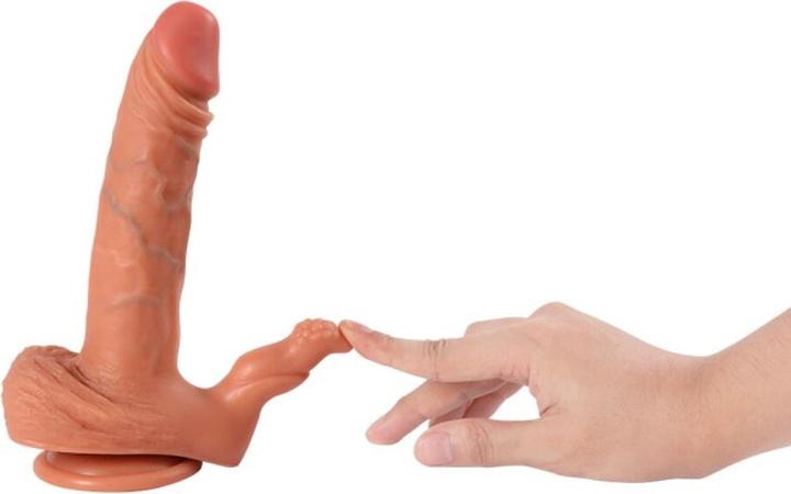 Produktbild Shequ - Julian Dildo Und Klitorisstimulator Mit Vibration Und Fernbedienung 16 cm