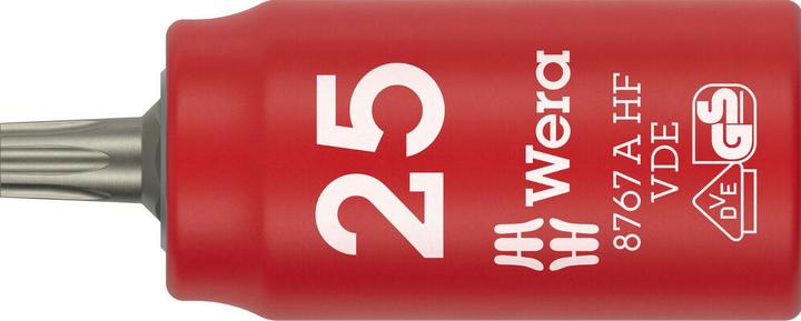 Actual product image Wera 8767 A VDE HF Torx Bitnuss 1/4, TX25