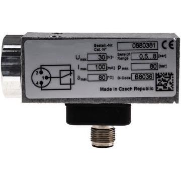 RS PRO Pneumatic Pressure switch 0.5-8 Bar ATEX, Pulsante + Interruttore