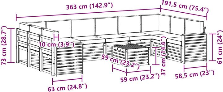 Produktbild vidaXL Outdoor-Sofa