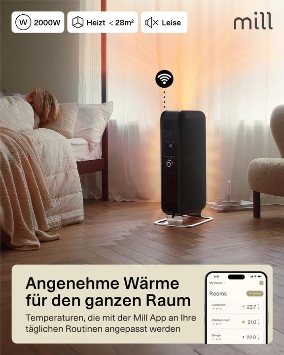 Immagine prodotto Mill OIL2000WIFI3 Nero (2000 W)