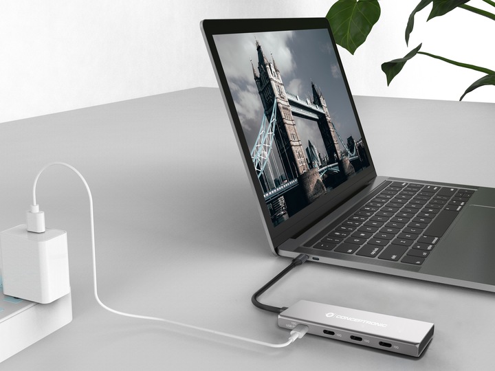 Produktbild Conceptronic 4 Port USB-Hub (USB-C, 4 Ports)