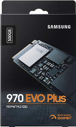 Actual product image Samsung 970 EVO Plus (500 GB, M.2 2280)