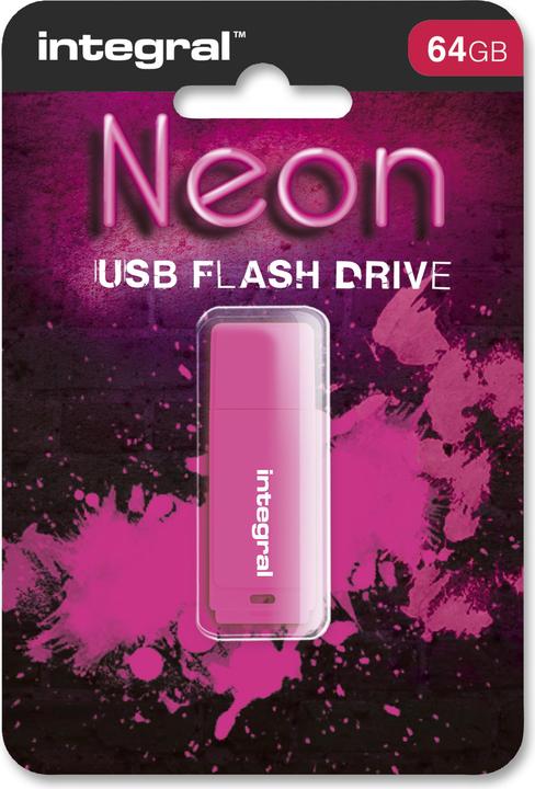 Actual product image Cle USB Neon Rose 64gb (64 GB, USB-A)