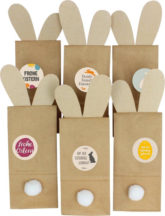Immagine prodotto Papierdrachen Hasentüte mit Pompom und Ohren - Set 4 - Packpapier (Carta da regalo, 24 x)
