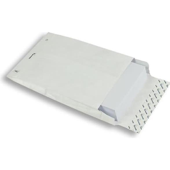Blanke, Versandtasche + Luftpolstertasche, Faltentaschen Tyvek 176x250x40mm B5 54g/qm HK VE=100 Stück weiss (1 x)