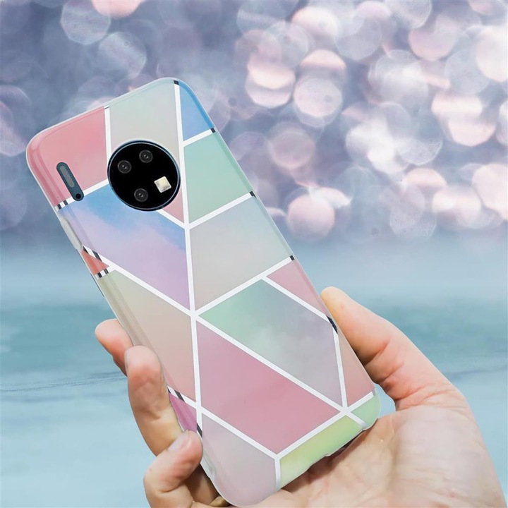 Produktbild Cadorabo IMD TPU Bunter Marmor Cover (Huawei Mate 30)