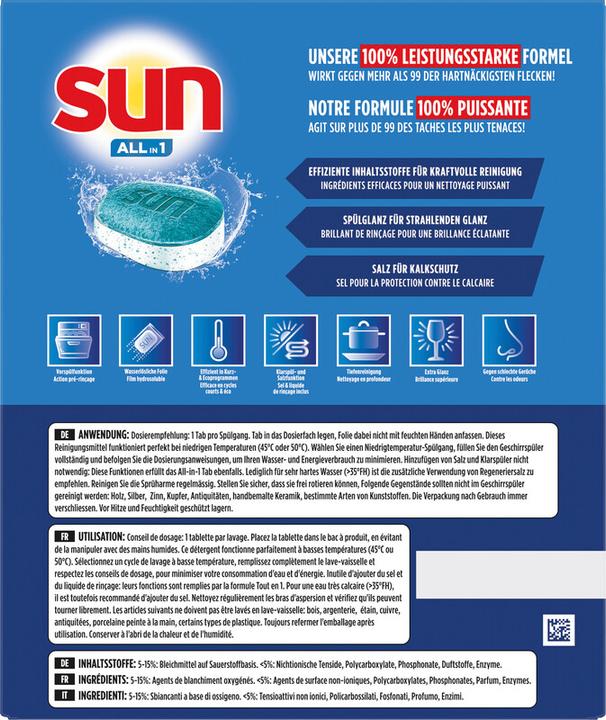 Produktbild Sun All-in-1 Tabs Regular 92x