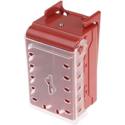 Brady, Etiketten, Ultra-Compact Lock Box+6 Red KA Locks
