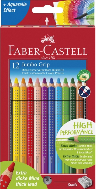 Actual product image Faber-Castell jumbo grip (Multicoloured, 12 x)