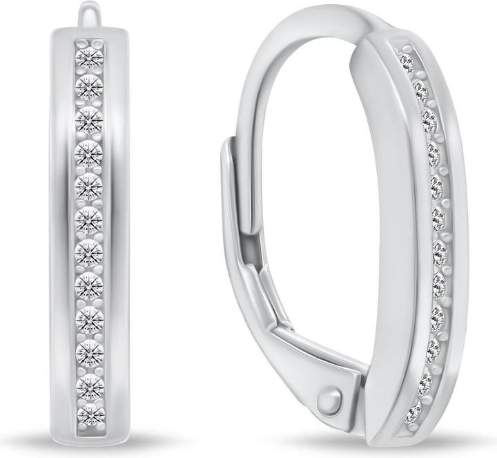 Produktbild Brilio Silver - Timeless silver earrings with zircons LME264