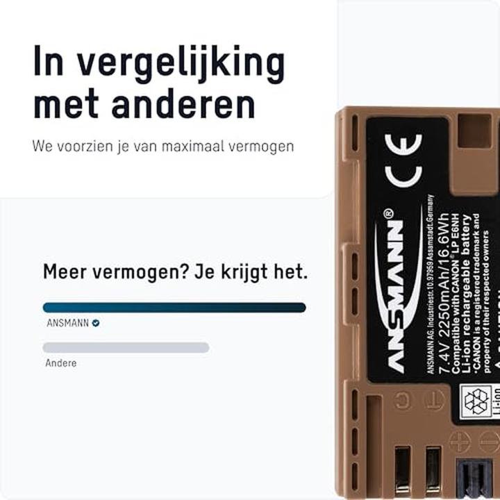 Image du produit Ansmann A-Can LPE6 NH (Batterie de l'appareil photo)