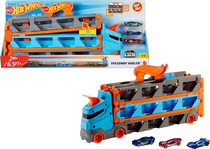 Immagine prodotto Hot Wheels 2-in-1 Rennbahn-Transporter
