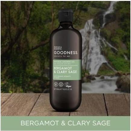 Actual product image Baylis & Harding Bergamot Clary Sage Shower Gel for Men 500ml (500 ml)