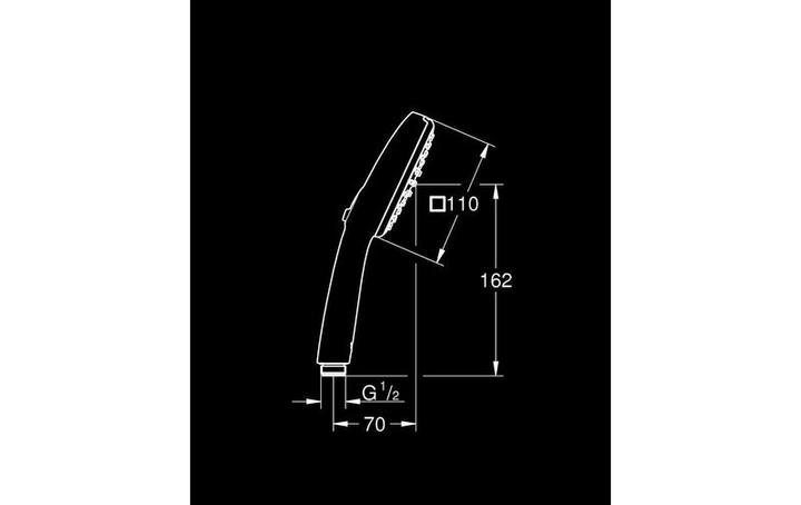 Produktbild Grohe Vitalio Comfort 110 QuickFix Handbrause, intelligente Strahlumstellung, wassersparend, 2 Strahlarten (2 Strahlarten, 7 l/min)