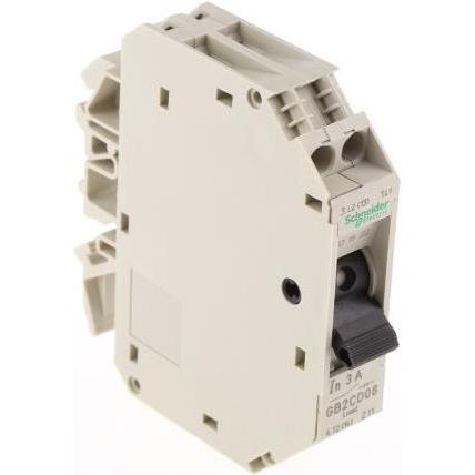 Thumbnail - 6x Schneider Electric, Schutzschalter, Leistungsschalter 3A 1-polig + N
