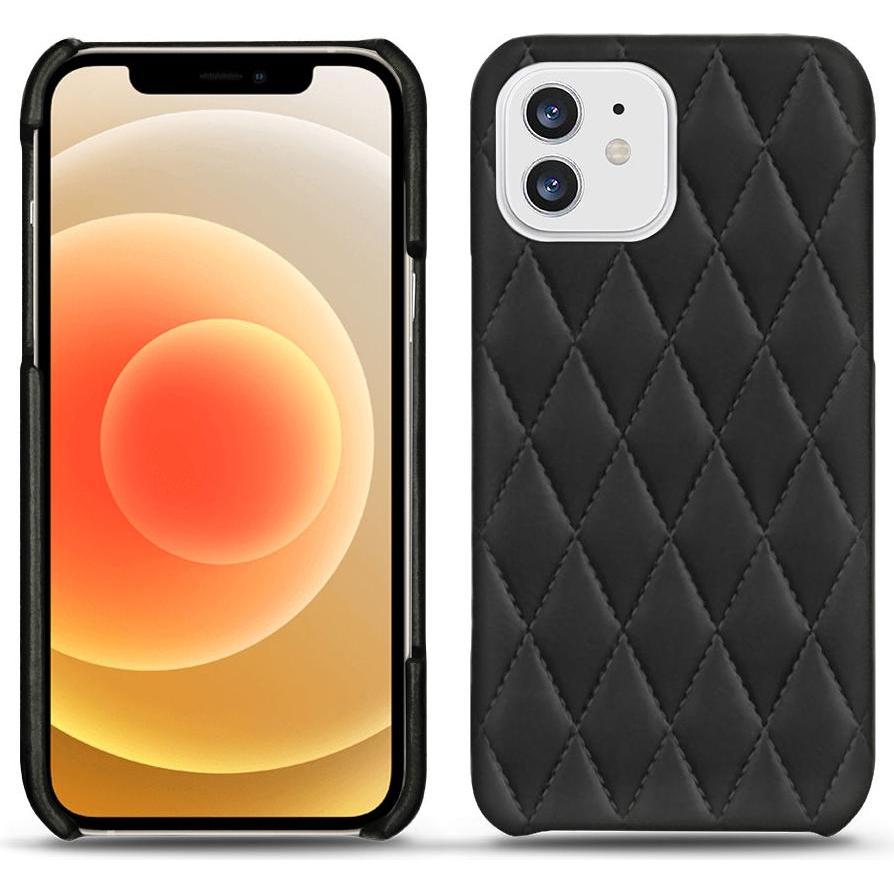 Noreve Lederschutzhülle (Apple iPhone 12), Smartphone Hülle, Schwarz