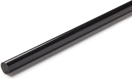 RS PRO Barre de nylon 6 noire, L1m Ø20mm