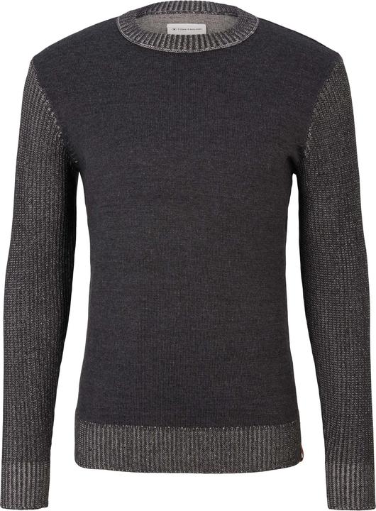 Black grey melange, Grau, Schwarz