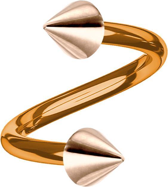 Immagine prodotto Star Piercing Micro spirale in oro rosa con due coni (senza ottone, Acciaio chirurgico 316L)