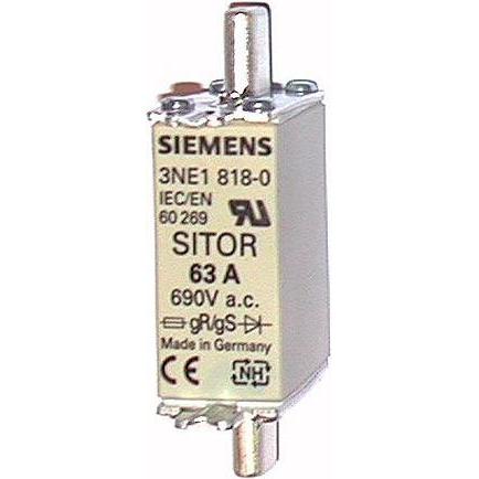 Thumbnail - 3x Siemens, Sicherung, SITOR Sicherung 3NE1 690V 63A Grösse 000 (NH-DIN Sicherung, 63 A)