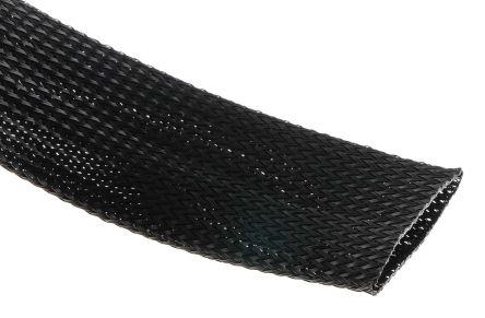 RS PRO Geflechtschlauch 40mm Bereich 35-60mm sw (Kabelschlauch, 500 cm)