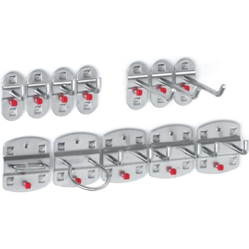 Kappes, Werkzeugwand, Werkzeughalter BxHmm 9 div. Haken/3 Doppelhaken 12-tlg.