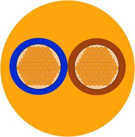 Produktbild RS PRO Netzkabel PVC 2 x 0,75mm² orange (100 m)
