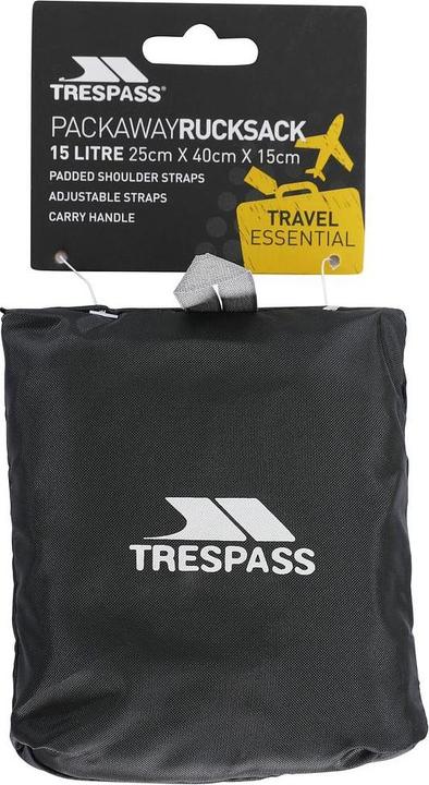 Actual product image Trespass REVERSE - PACKAWAY BACKPACK (black/grape red, EACH, ASS) (15 l)