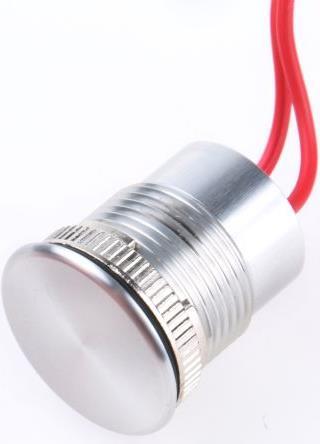 Actual product image Saia-Burgess Silver piezo actuated pushbutton switch
