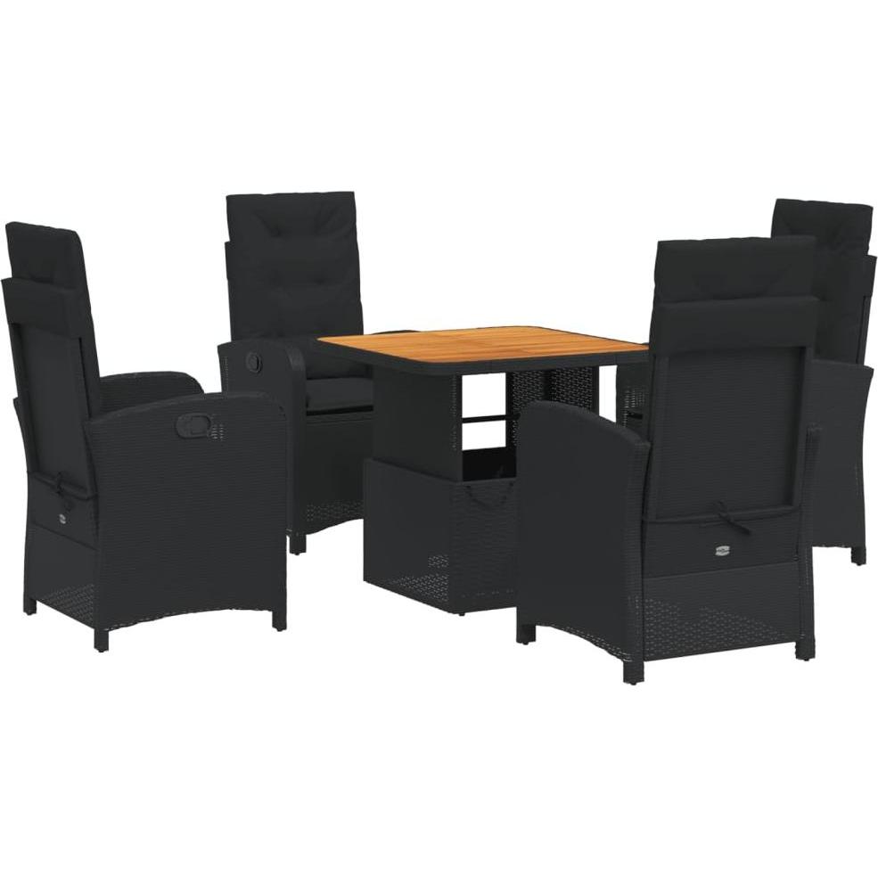 VidaXL, Gartentisch + Balkontisch, 10-tlg. Garten-Lounge-Set mit Kissen (80 cm)
