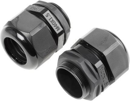 Actual product image RS PRO Black Roundtop IP68 Cable Gland,M40