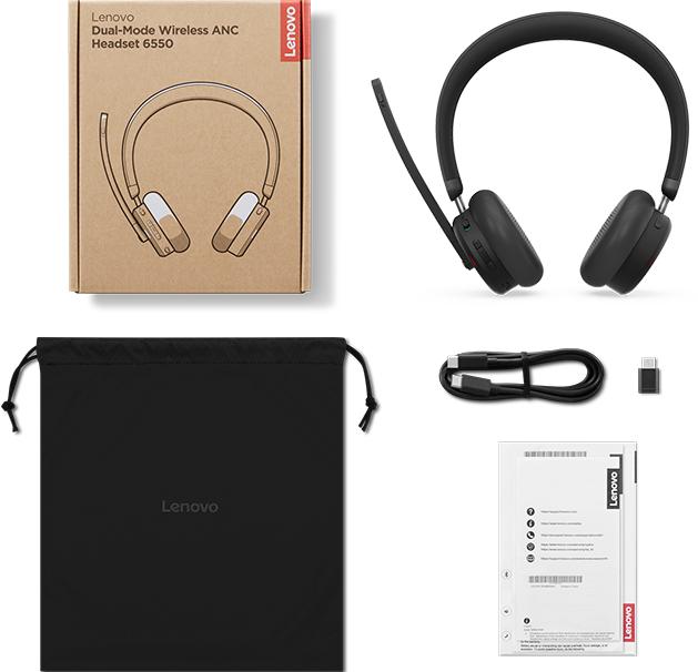 Produktbild Lenovo Dual-Mode Wireless Anc Headset (Kabellos, USB-C, Microsoft Teams)