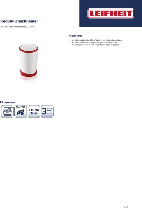 Actual product image Leifheit Knoblauchschneider