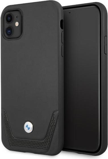 BMW Hard Cover Leather Perforated Lower Stripes (Apple iPhone 11)