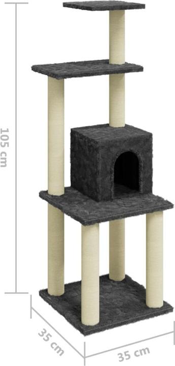 Produktbild vidaXL Katzenbaum (105 cm, Dunkelgrau)