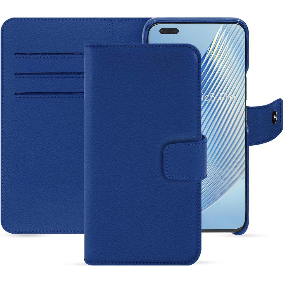 Noreve Lederschutzhülle Honor Magic5 Pro (Honor Magic5 Pro), Smartphone Hülle, Blau