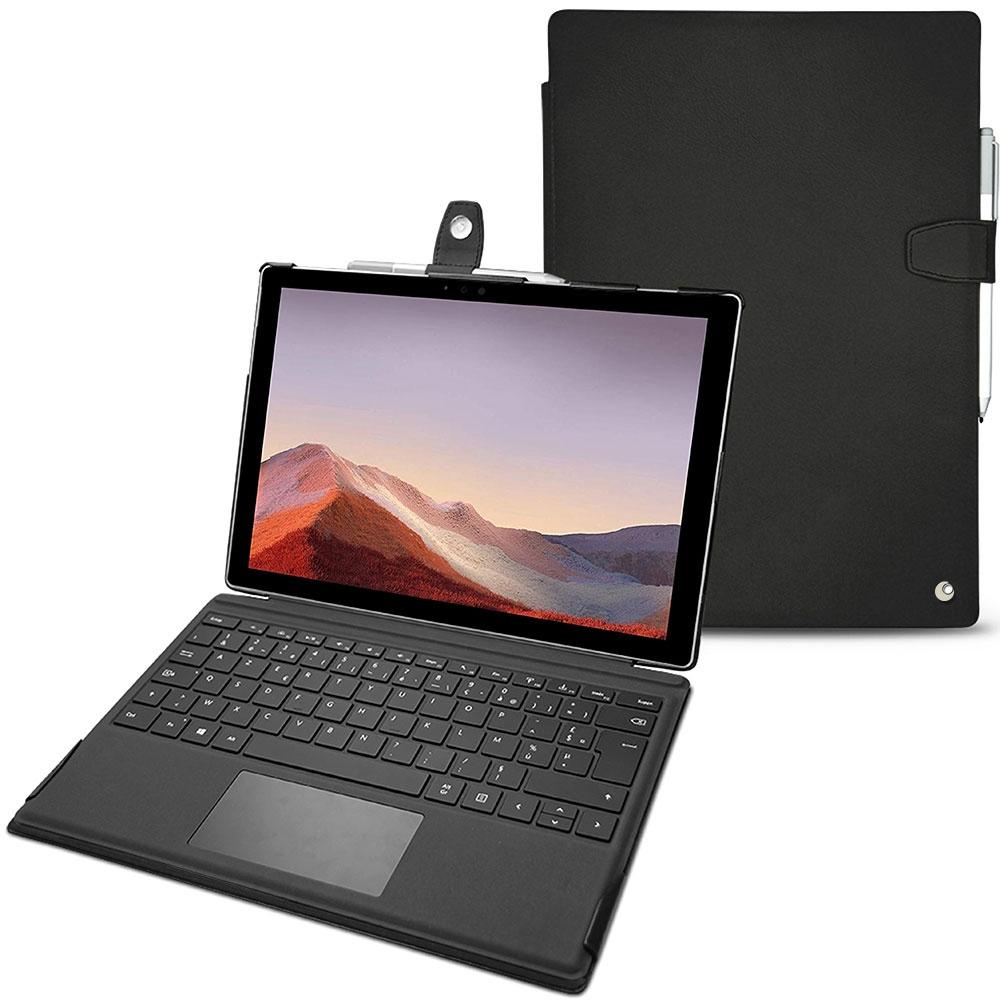 Thumbnail - Noreve Lederschutzhülle (Microsoft Surface Pro 7), Tablet Hülle, Schwarz