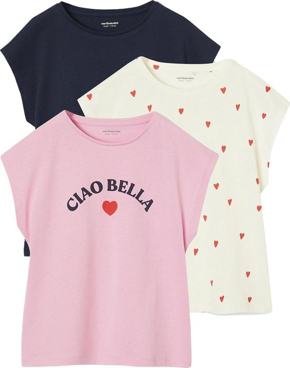 Produktbild Vertbaudet 3er-Pack Mädchen T-Shirts BASIC (98)