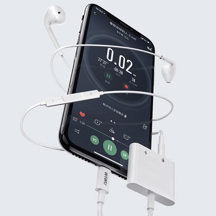 Produktbild Wiwu Lightning to Lightning & 3.5 Audio Adapter (Lightning, 3.5mm Klinke, Lightning)