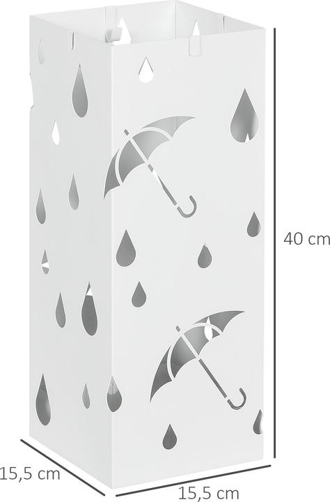 Image du produit Homcom Schirmhalter Stahl Weiss