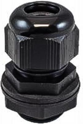 Actual product image AlphaWire Cable Gland M20 Black With Locknut