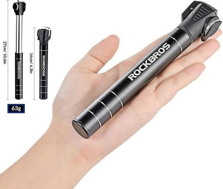 Actual product image Rockbros JG-1040B bicycle pump small - black