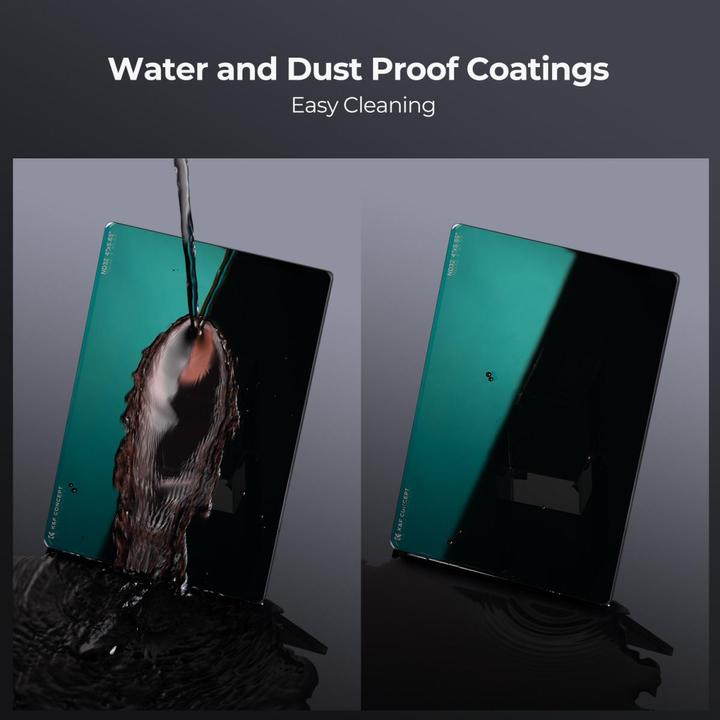 Image du produit K&F Concept Square Film Filter with Matte Box, 4X5.65 in, Thickness 4.0mm, ND64, Green Coated (NANO-X series) (Filtre gris neutre, 101.60 mm)