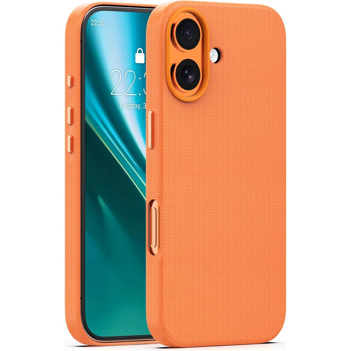 Etteri Elegant Mag case for iPhone 16 6,1" orange (Apple iPhone 16), Cover smartphone, Arancia