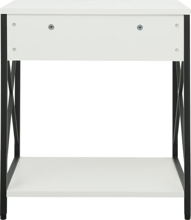Produktbild HTI-Living Beistelltisch Cedrik Weiss-Schwarz (40 x 48 x 54 cm)
