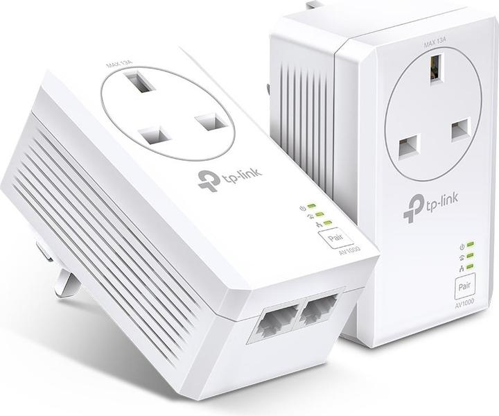 Immagine prodotto TP-Link TL-PA7027P KIT AV1000 2-Port Gigabit Passthrough Powerline Starter Kit (1000 Mbit/s)